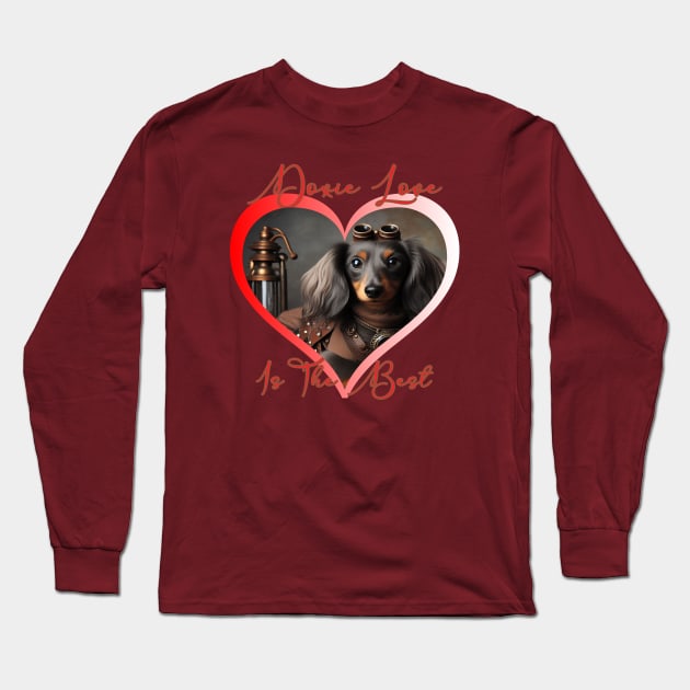 Doxie Love Long Sleeve T-Shirt by PlayfulPandaDesigns